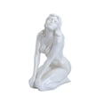 thumbnail image 1 of 5.5" White Porcelain Kneeling Female with Head Back Figurine, Glazed, 1 of 1