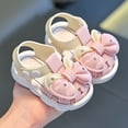thumbnail image 4 of REDARER Toddler Kids Bow Rhinestone Closed Toe Sandals Non- First Walker Shoes for Girls Summer,6, 4 of 5