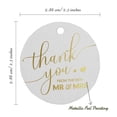 thumbnail image 6 of Inkdotpot ThankYou From The New Wedding Bottle Tag Real Gold Foil Favor Hang Tag 50 Pack, 6 of 6