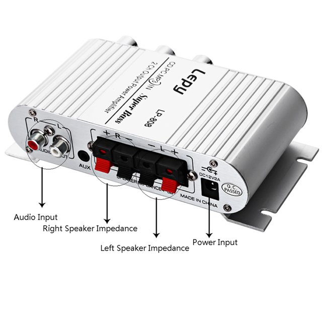 stanreset Car Motorcycle Power Amplifier HIFI Radio Audio USB SD MP3 Home Amp Aluminum Shell