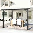 thumbnail image 2 of AECOJOY 8' x 8' Hardtop Gazebo Outdoor Aluminum Pergola ​For Garden, Patio, Backyard-​Gray, 2 of 10