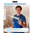 thumbnail image 2 of Caulk & Sealant Brown,    Sealant, Shrink & Crack Proof,  Caulking for Kitchen, Bathroom, RV, Interior & Exterior Use, 10.2 FL. OZ/300ML, 1 Pack, 2 of 6