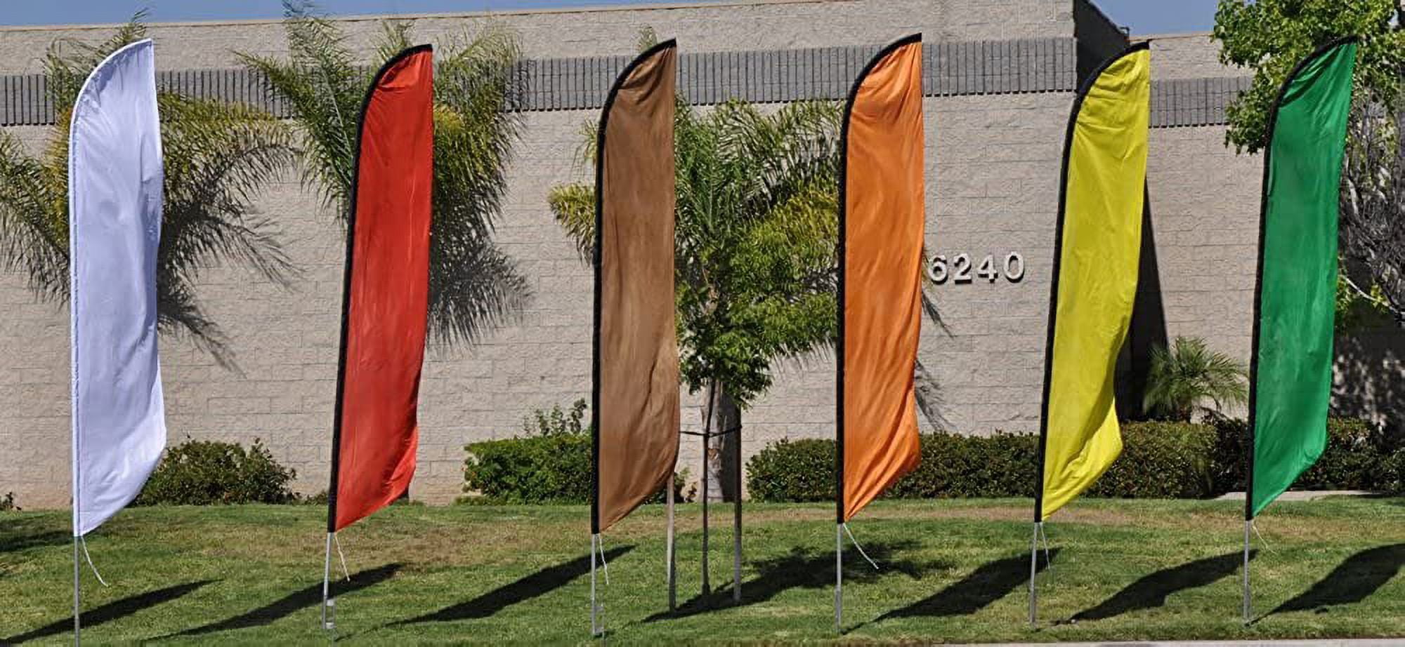 Dark Blue Advertising Feather Banner Swooper Flag Sign with Flag Pole Kit and Ground Stake