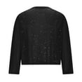 thumbnail image 5 of Girls Sequin Jacket Open Front Cropped Bolero Shrugs for Dance Dresses Sparkly Cardigan Lightweight Dress Coat, 5 of 6