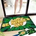 thumbnail image 1 of Felpudo decorativo verde del Día de San Patricio, alfombra de entrada interior y exterior, poliéster antideslizante, absorbente de humedad, 15.75x23.62 in, decoración del hogar de celebración, 1 of 6