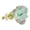 Green, variant on Hairpin Organza Flower Hair Clip with Hand-Crocheted Petals Leaves Sweet Style Bang Hair Pin Hair Accessories
