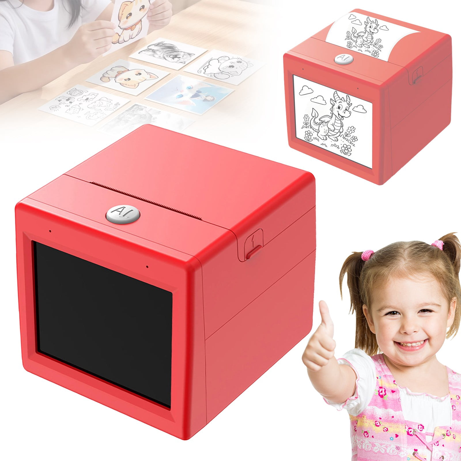 Mini Instant Photo Printer, Portable Sticker Printer for DIY Crafts, Wireless Bluetooth Pocket Printer for Journaling, Scrapbooking, Notes, Small Thermal Printer for Labels, Photos, Stickers