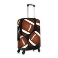 thumbnail image 3 of Balery Luggage Cover Brown Football On Black Print Suitcase Covers for Luggage Elastic Washable Suitcase Protector Fits 18-32 Inch Luggage-X-Large, 3 of 9