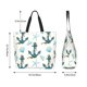 thumbnail image 5 of Easygdp Anchors And Shells Bolsas Tote para Mujer, Bolsos de Hombro para Viaje, Bolsos de Mano de Gran Capacidad para Compras y Trabajo, 5 of 8