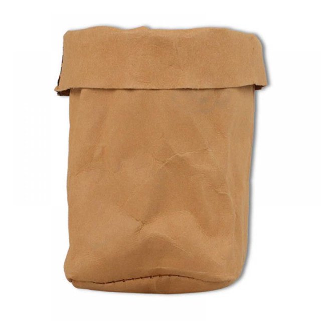 Storage Basket Kraft Paper Bag Washable Kraft Paper Bag Reusable Storage Box Plant Storage Box