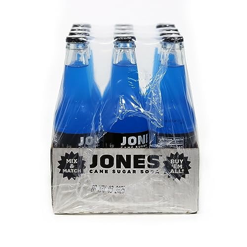 Jones Soda Co. Blue Bubblegum Soda Flavor | 100% Cane Sugar Soda