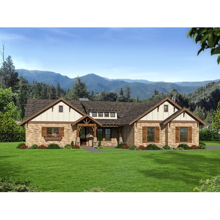 763-2941: Traditional Country 3 Bed, 3 Bath Luxury Home Plan, 2491 Sq Ft: Full Blueprints with License to Build by Home Plan Marketplace - Lesuto