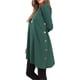 thumbnail image 1 of Sonducket Top de mujer de manga larga de color sólido vestido de otoño con botones laterales divididos suéter con dobladillo irregular Prendas para la parte del cuerpo Verde L, 1 of 4
