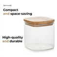 thumbnail image 4 of JS Gourmet 18.6oz Glass Canister With Bamboo Lid, Ideal for Rice, Sugar, Flour and Nuts (4 Pack), 4 of 7