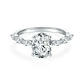 thumbnail image 2 of 2 Carat Moissanite Wedding Ring for Women Engagement Rings for Women Diamond 18K White Gold Plated 925 Sterling Silver Moissanite Diamond Promise Ring Womens Diamond Rings, 2 of 7