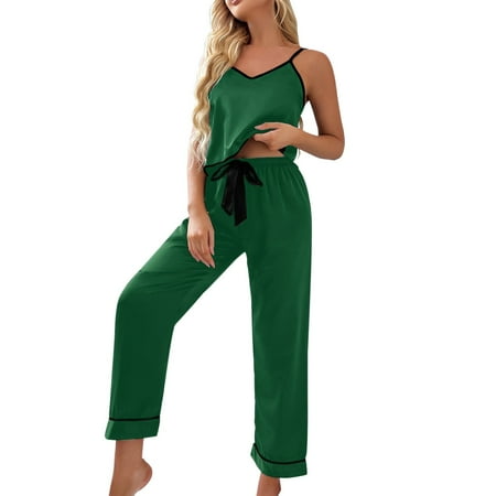 

Soighxzc Suspenders Shorts Suit Summer Women s Pajama Suit Comfy Pajamas 2 Piece Base Home Clothes