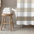 thumbnail image 3 of Creative Products Beige Chunky Stripes 71x74 Shower Curtain, 3 of 7