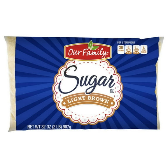 (Price/Case)Our Family Light Brown Sugar 12/2lb, 868121
