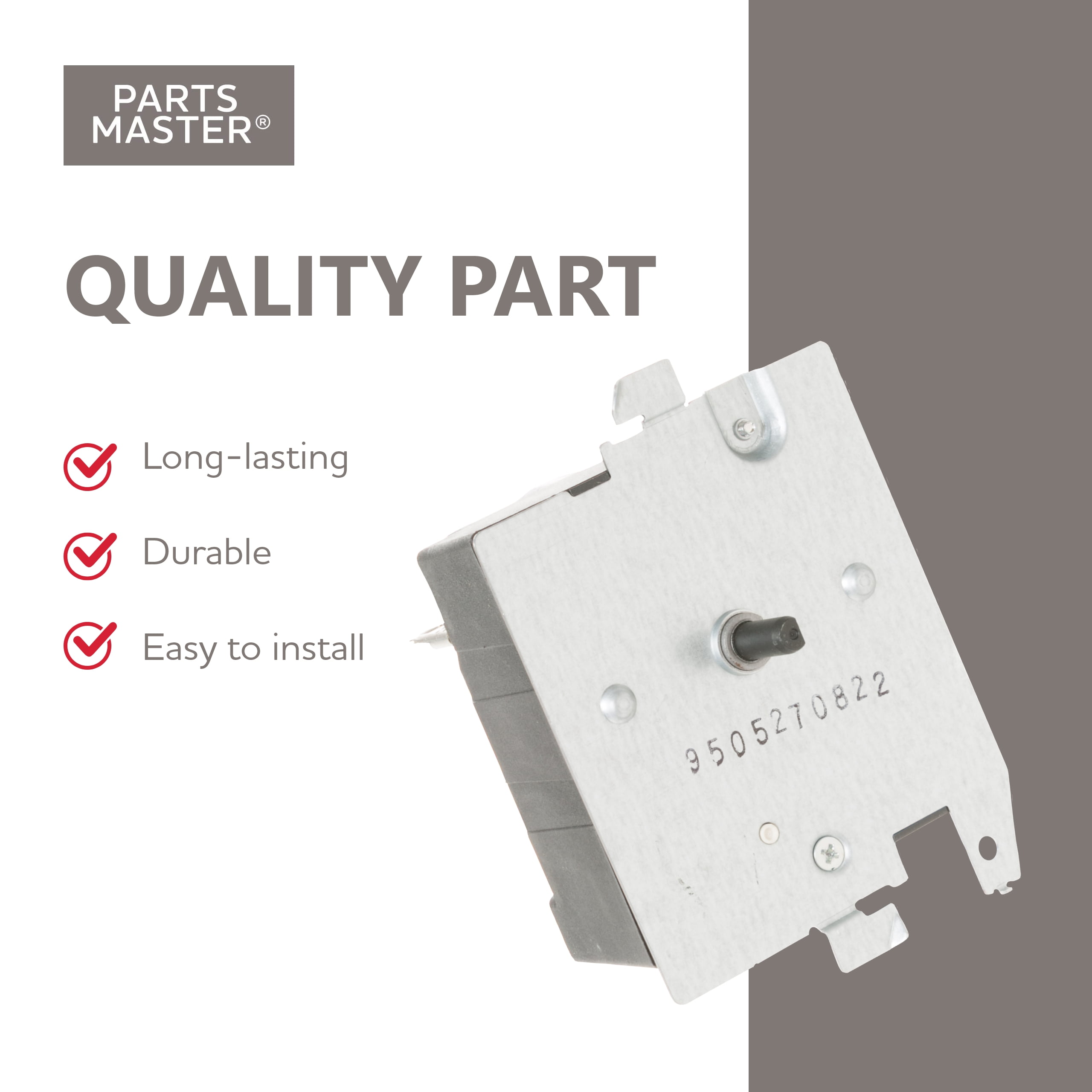 Parts Master Replacement for GE/Hotpoint Dryer Timer - WE04X24550, PS11763064, AP6031056 - Hotpoint/GE Appliance Dryer Timer - 1-Year Limited Warranty