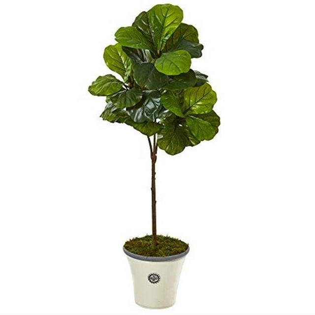 Nearly Natural 9682 61 in. Fiddle Leaf Artificial Tree in Planter