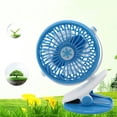 thumbnail image 4 of Yuarrent Mini ventilador portátil, ventilador de Clip de rotación de 360 ​​grados, ventilador de escritorio recargable USB para oficina en casa Electrodomésticos Azul Yuarrent HA023943-02, 4 of 6