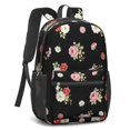 thumbnail image 2 of Pioneer Flower Floral Print Pattern 17" School Backpacks for Teens,Waterproof Oxford Fabric,S-Shape Padded Straps for School,Travel,Hiking,Camping, 2 of 5