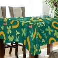 thumbnail image 3 of Saint Patrick Clover Tablecloth Rectangle Colorful Table Cloth Large Square Table Cover for Dining Kitchen Party 60"x90" Decor Gift, 3 of 7