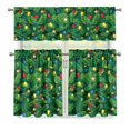 thumbnail image 4 of Aplkyhs Christmas Tree Valance Window Curtains Set Xmas Farmhouse Bathroom and Laundry Short Curtains Decoration Chic Home Decoration with Rod Pocket for Living Room Bedroom, 4 of 6