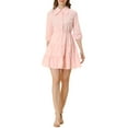 thumbnail image 2 of INSPIRE CHIC Women's Wear to Work 3/4 Sleeve Elegant Office Casual Tiered Dress, 2 of 6