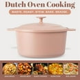 thumbnail image 5 of Gotham Steel Dutch Oven 5 Qt Pot With Lid Nonstick Ceramic Cooking Hot Pot Cast Aluminum Induction Stock Pot, Pink, 5 of 10