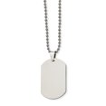 thumbnail image 1 of Stainless Steel Polished Dog Tag Pendant Necklace 24in, 1 of 3