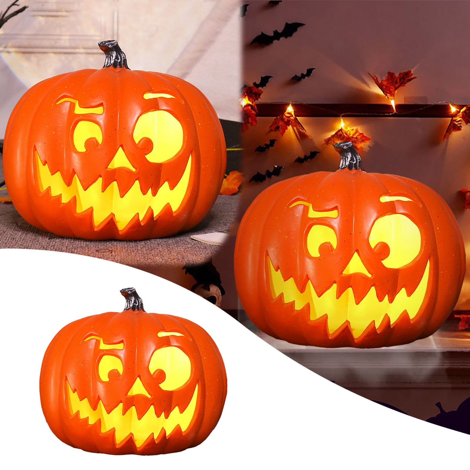 teapwant Halloween Pumpkin Lant Ern Halloween Scene Decoration Funny Pumpkin  Lant Ern Illumin Ation Hollow Out Big Pumpkin - Walmart.ca