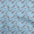 thumbnail image 1 of oneOone Velvet Light Blue Fabric Asian Japanese Koi Fish With Watercolor Base Diy Clothing Quilting Fabric Print Fabric By Yard 58 Inch Wide, 1 of 4