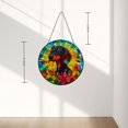 thumbnail image 2 of Stained Glass Suncatcher Panel Dachshund Short Hair Handmade Glass Wingdow Hanging Suncatcher Ornaments Crafts Kits for Memorial and Garden Indoor Decor 6.3"-4, 2 of 8