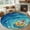 Blue Red, variant on Rectangle Area Rugs 2 x 3 Ft, Summer Santa Non-Slip Residential Carpet, Blue Ocean Oil Painting Swimming Ring Indoor Crawling Mats Runner Rugs for Living Room/Dining Room/Bedroom