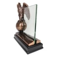 thumbnail image 2 of Ebros Majestic Bald Eagle Perching On Globe 4"X6" Glass Picture Frame Statue, 2 of 6