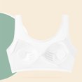 thumbnail image 5 of MIUOWANP Women's Sports Vest Bra Solid Color Seamless Wire-Free Sports Bra,White XL, 5 of 5