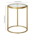 thumbnail image 3 of Evelyn&Zoe Duxbury 16" Wide Round Side Table, Brass, 3 of 9