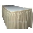 thumbnail image 3 of 17' Ft. POLYESTER PLEATED TABLE SET SKIRT skirting Trade show 24 colors Catering", (Color: Ivory), 3 of 3
