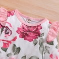 thumbnail image 5 of Baby Girl Clothes 9 Months Baby Girls Lovely Bodysuit 12 Months Baby Girl Long Sleeve Floral Prints Causal Bodysuit Pink, 5 of 8