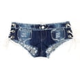 thumbnail image 4 of LuckyZhe Women Sexy Booty Shorts Low Rise Mini Denim Shorts Hot Pants, 4 of 4