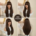 thumbnail image 4 of Natural Black Long Multi-Layered Wig With Bangs, 4 of 5