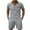 Gray Set for Men, variant on Men's Crew Neck Shirt and Shorts Set Short Sleeve 2 Piece Half Zip Closure Trendy for Street Daily Blue M