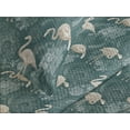 thumbnail image 3 of Ambesonne Flamingo Quilted Coverlet 3 Pcs, Exotic Bird Sketch Rose, King Size, Teal Eggshell, 3 of 4