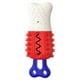 thumbnail image 1 of a mordeduras para perros Palo de limpieza de dientes Juguete para perros al aire libre Juguete para morder para perros de goma Mordedor para perros 17.3 * 7.2 * 3.6 cm (azul y rojo), 1 of 2