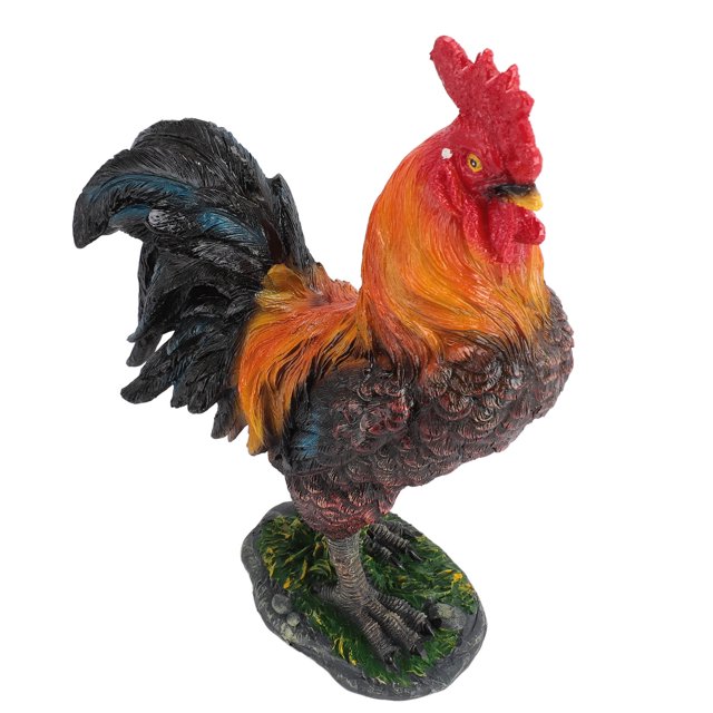 Figura de Pollo ANGGREK Resina Adorno de jardín Juguete de Animales
