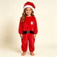 thumbnail image 5 of KICILVS Kids Santa Claus Costume, Fuzzy Warm Red Romper with Hat, Cute Christmas Cosplay Set for Holiday Party Wear, Size 1-6 Years, 5 of 8