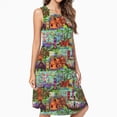 thumbnail image 2 of The Original Enchanted Tiki Room Collage Dress Elegant Party Dresses Evening Dresses Women Dress Sleeveless Dress Ladies Dresses, 2 of 4