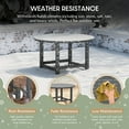 thumbnail image 5 of WestinTrends Malibu Kids 5-Piece HDPE Outdoor Patio Round Dining Table and Chairs Set, Gray, 5 of 15
