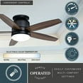 thumbnail image 3 of Armon Black Flush Mount 44-in. Ceiling Fan with LED Light Kit and Remote, 3 of 7